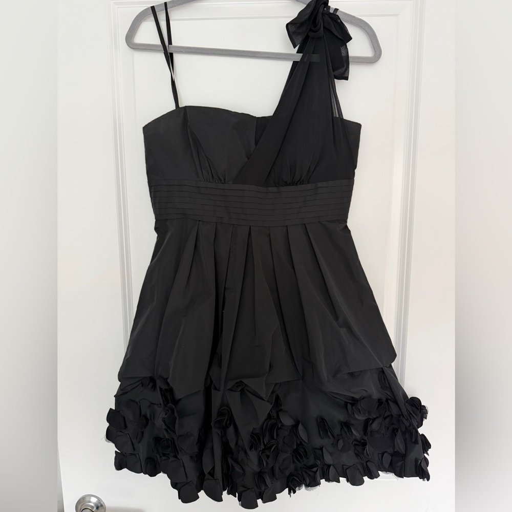BCBGMaxAzria Black One-Shoulder Dress